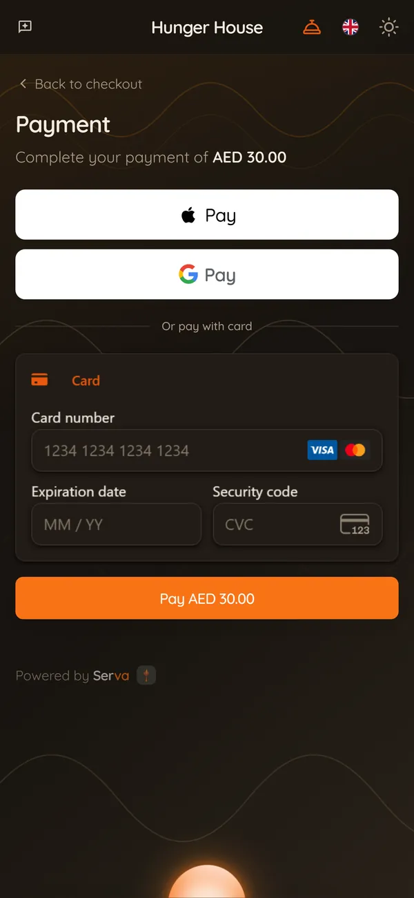 Paying with Apple Pay, Google Pay or card